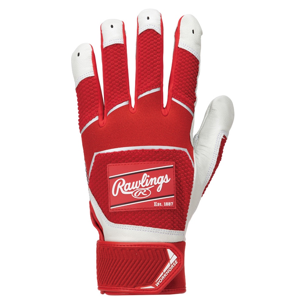 ローリングス（Rawlings）（メンズ）バッティング用グローブ 両手用 野球 パッチロゴ バッティンググラブ Lサイズ WH22BG-SC-USA L