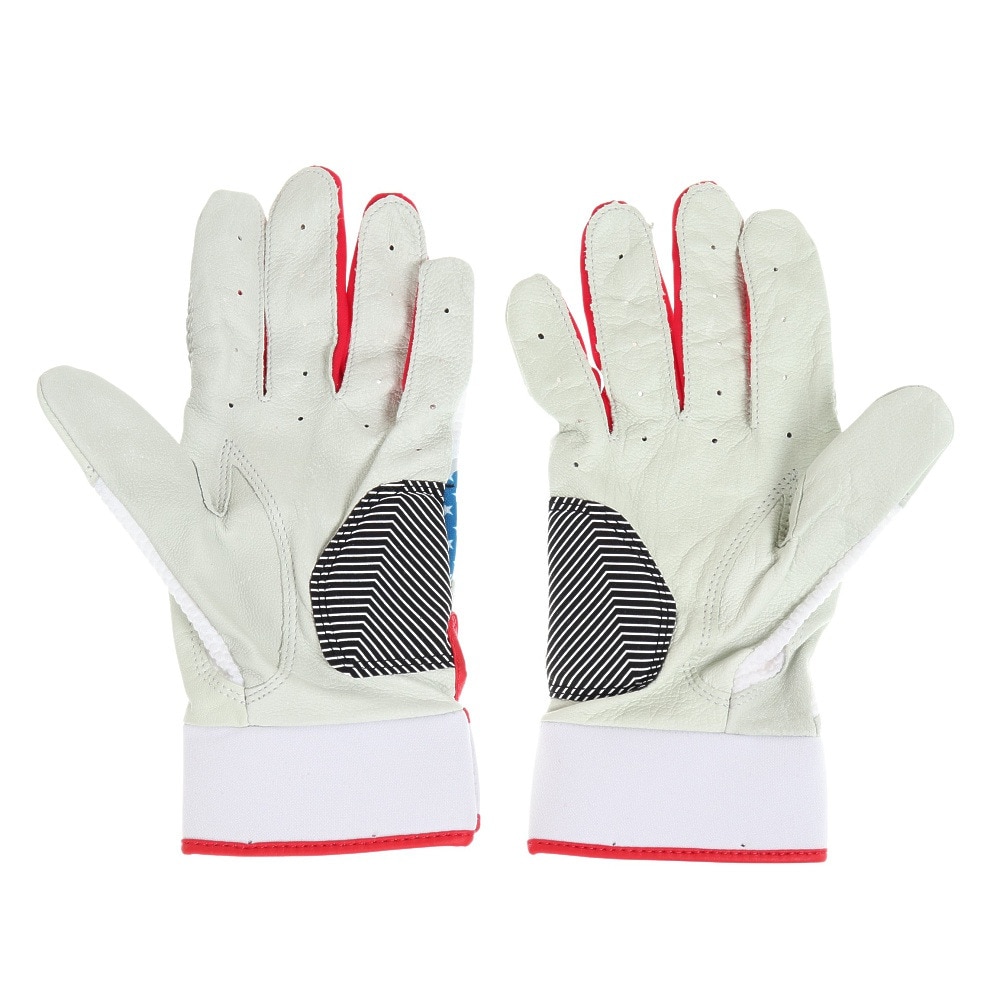 ローリングス（Rawlings）（メンズ）バッティンググローブ 両手用  野球 パッチロゴ バッティンググラブ WH22BG-USA/W-USA L
