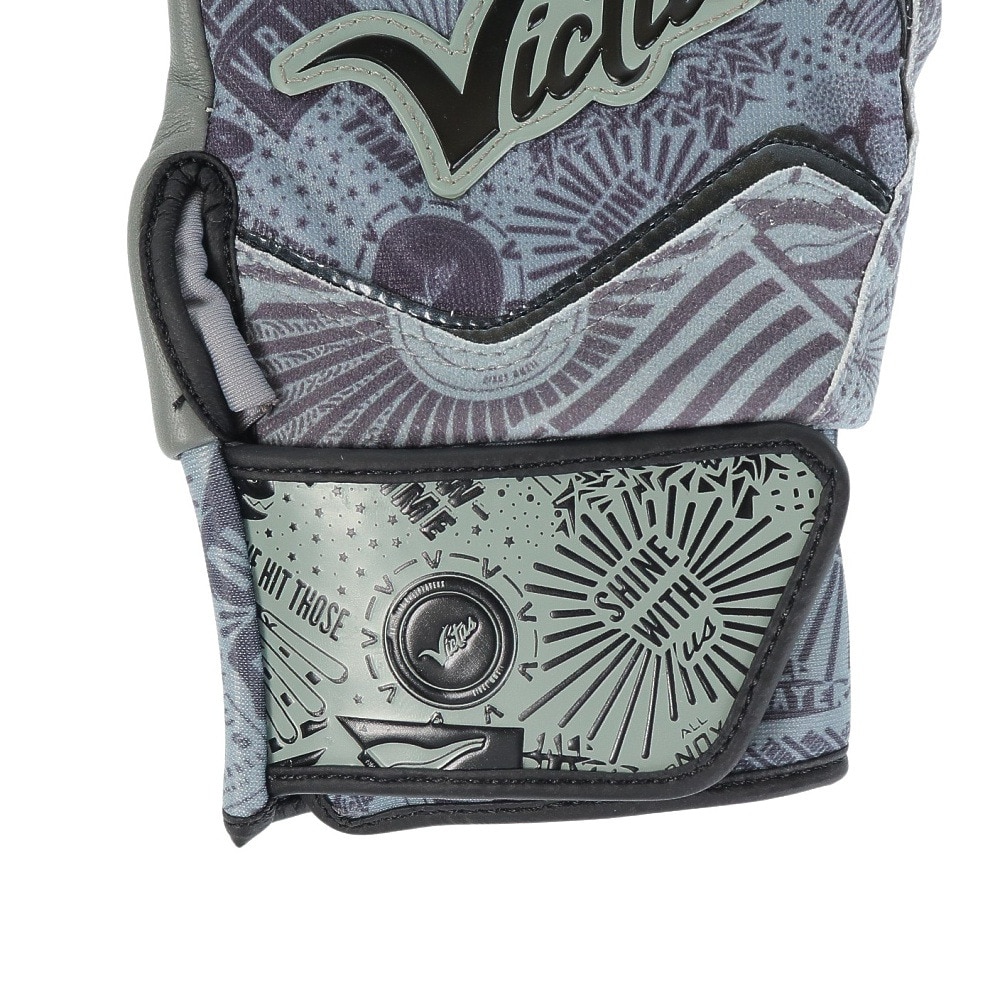ヴィクタススポーツ（Victus Sports）（メンズ）バッティンググローブ 両手用 野球 THE NOX Batting Gloves VBGNOX GY/BK