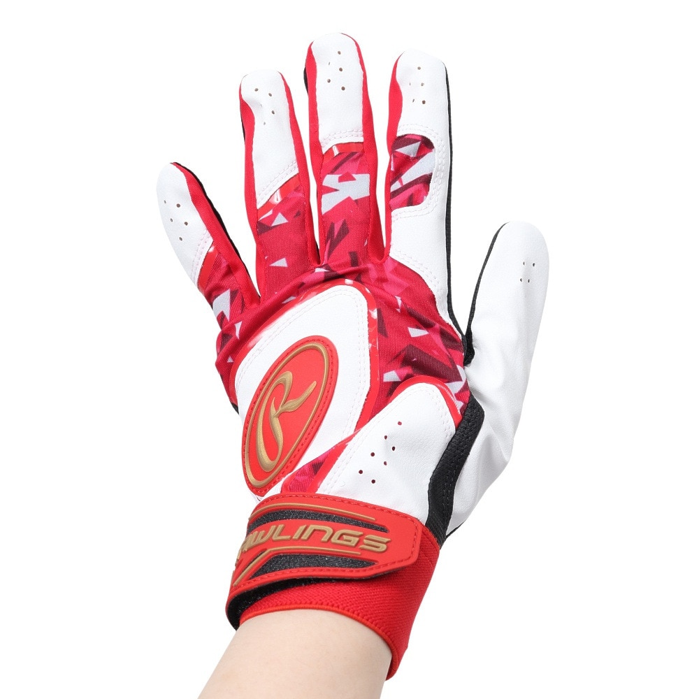 ローリングス（Rawlings）（メンズ）バッティング用 野球 ベクターカモ2 ハイパーグリップ 両手用 EBG24S05-RD/RD 速乾