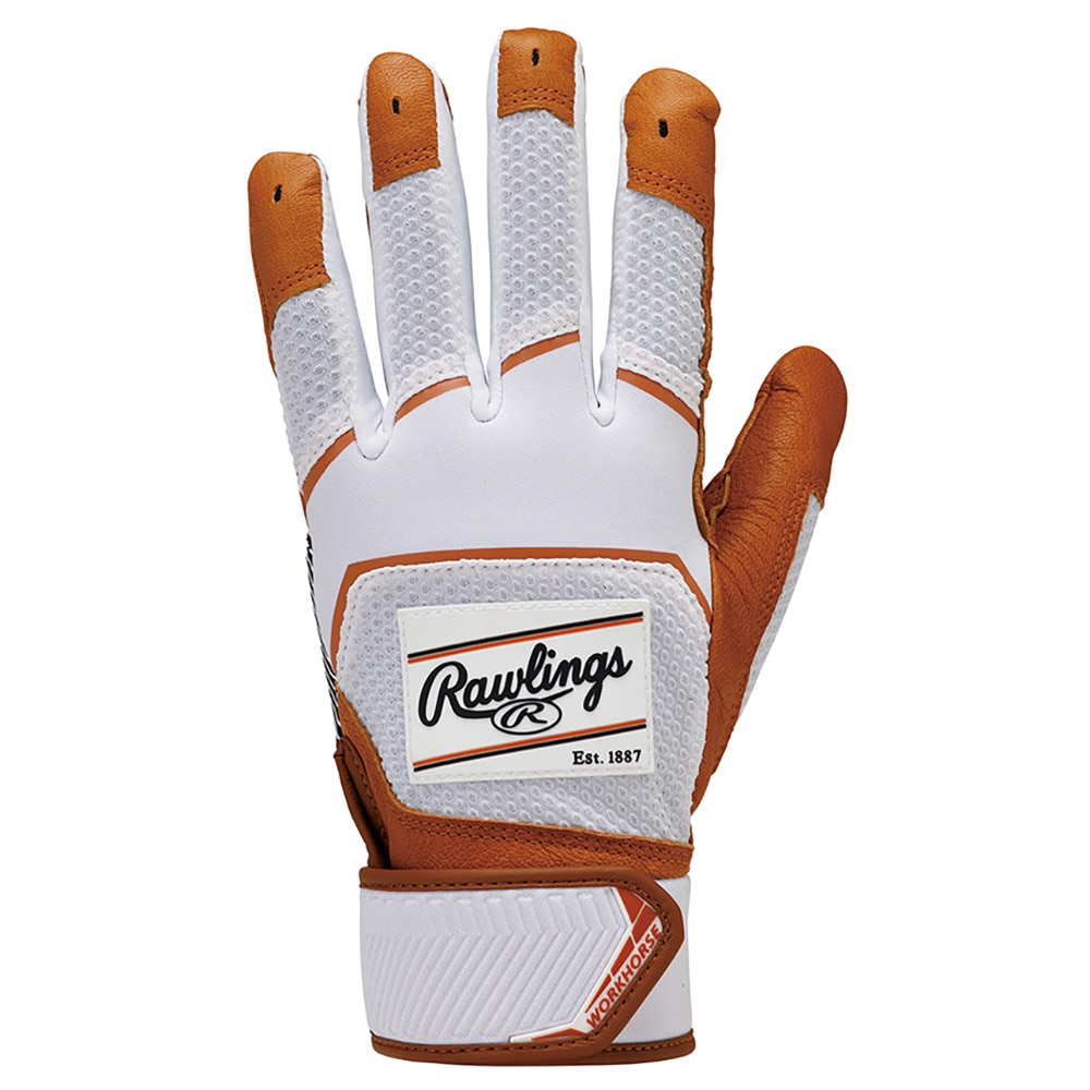 ローリングス（Rawlings）（メンズ、レディース）バッティング用グローブ 野球 両手用 パッチロゴ バッティング グラブ WH22BG-CAM/W-USA