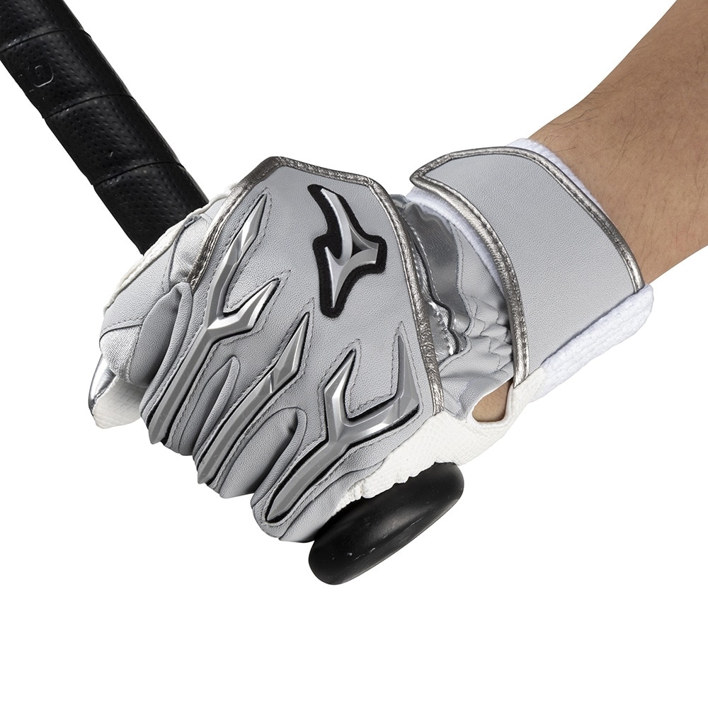 ミズノ（MIZUNO）（メンズ、レディース）バッティング用グローブ 野球 シリコンパワーアーク W レプリカ 24 両手用 1EJEA82705