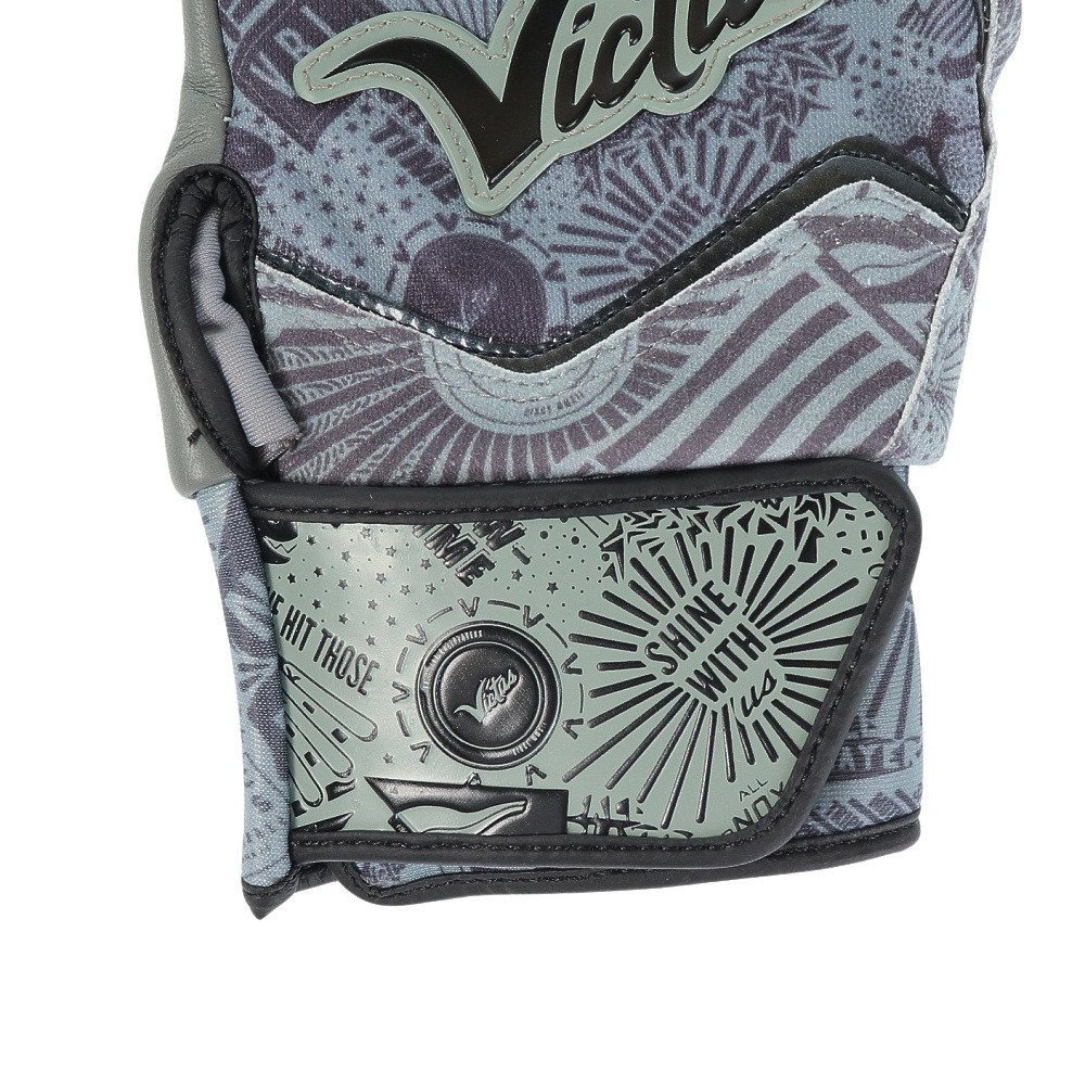 ヴィクタススポーツ（Victus Sports）（メンズ）バッティンググローブ 両手用 野球 THE NOX Batting Gloves VBGNOX GY/BK