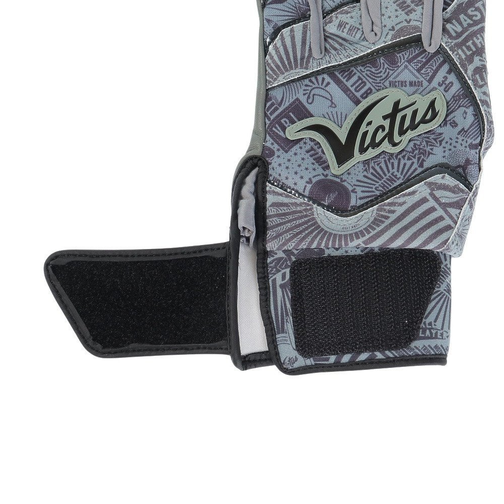 ヴィクタススポーツ（Victus Sports）（メンズ）バッティンググローブ 両手用 野球 THE NOX Batting Gloves VBGNOX GY/BK