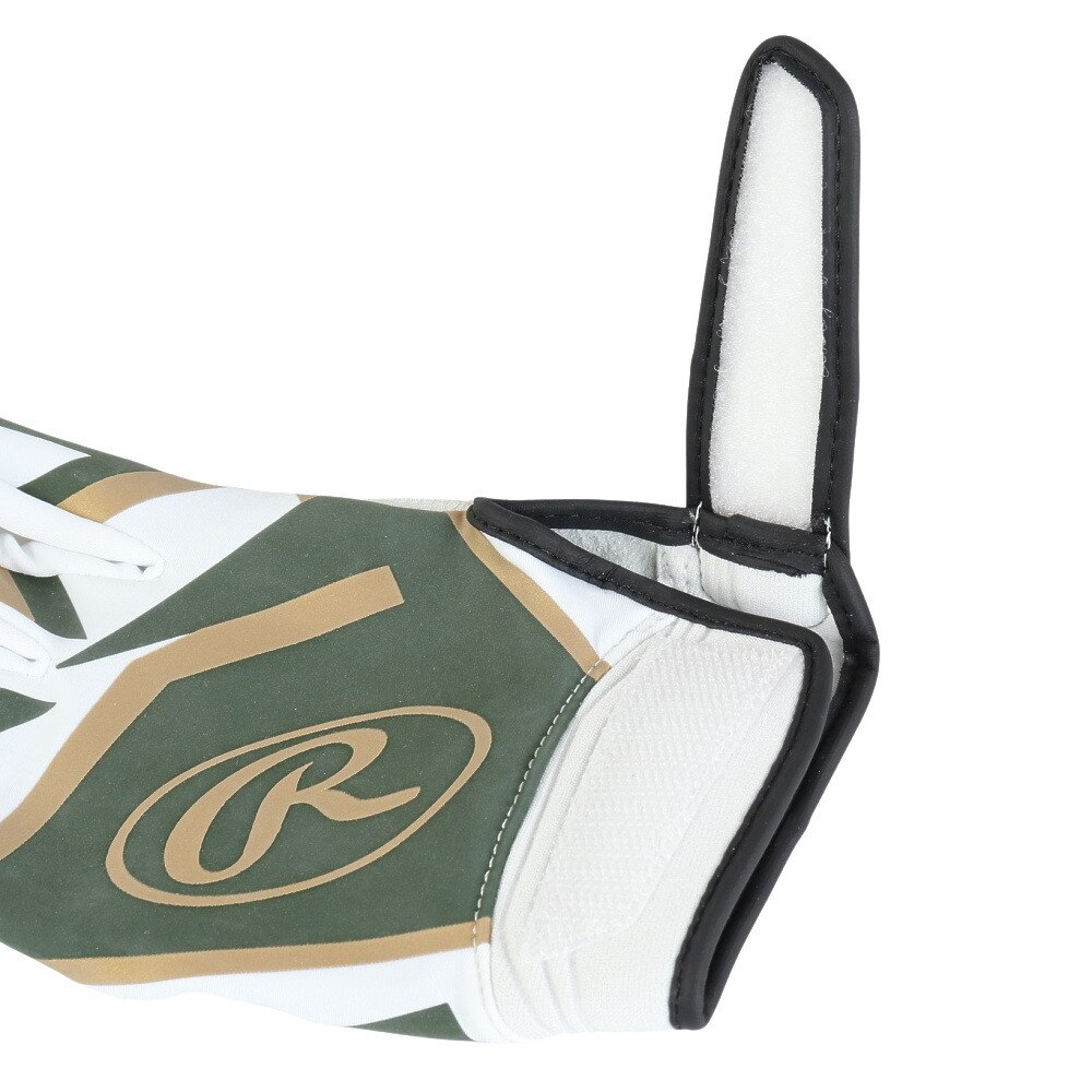 ローリングス（Rawlings）（メンズ）バッティング用グローブ 野球 両手用 シープレザー ミレニア EBG23S03-DGRN-XL
