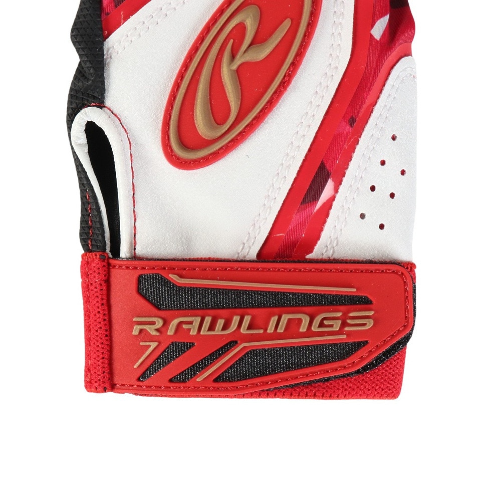 ローリングス（Rawlings）（キッズ）ジュニア バッティング用グローブ 両手用 ベクターカモ2 ハイパーグリップ EBG24S05-RD/RD-JR