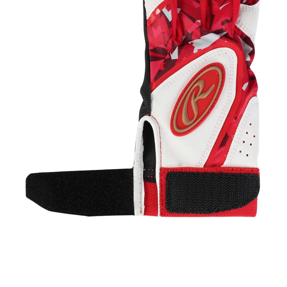 ローリングス（Rawlings）（キッズ）ジュニア バッティング用グローブ 両手用 ベクターカモ2 ハイパーグリップ EBG24S05-RD/RD-JR
