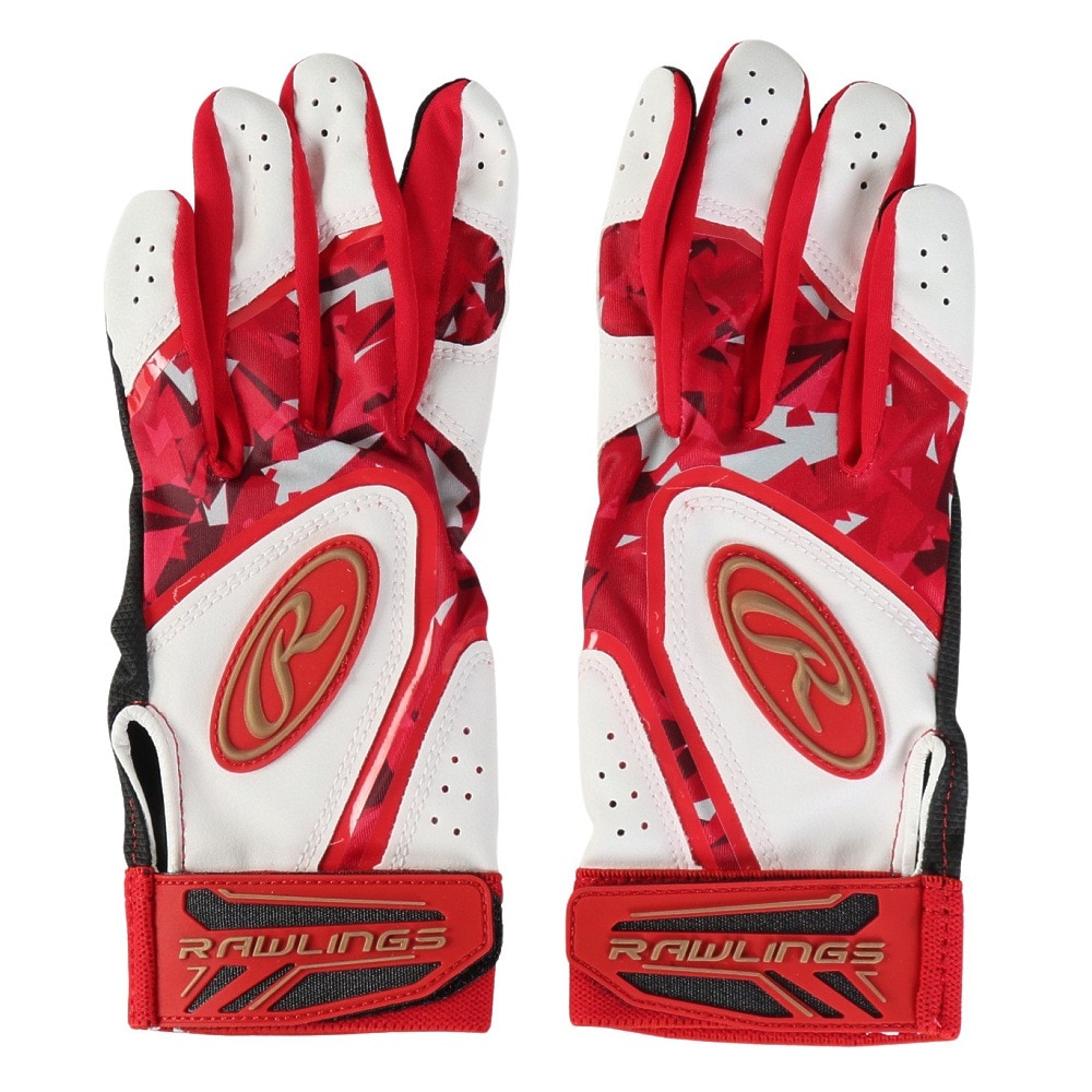 ローリングス（Rawlings）（キッズ）ジュニア バッティング用グローブ 両手用 ベクターカモ2 ハイパーグリップ EBG24S05-RD/RD-JR