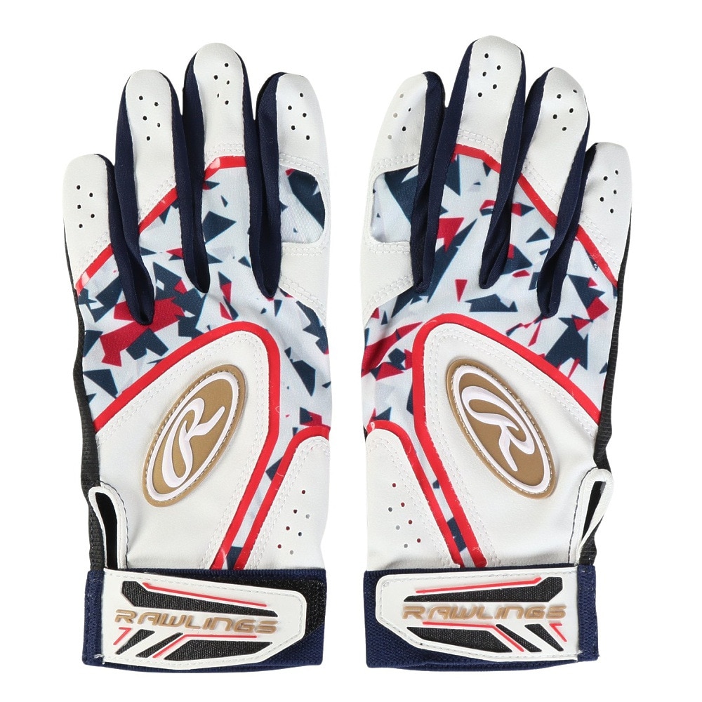 ローリングス（Rawlings）（キッズ）ジュニア バッティング用グローブ 両手用 ベクターカモ2 ハイパーグリップ EBG24S05-USA-JR