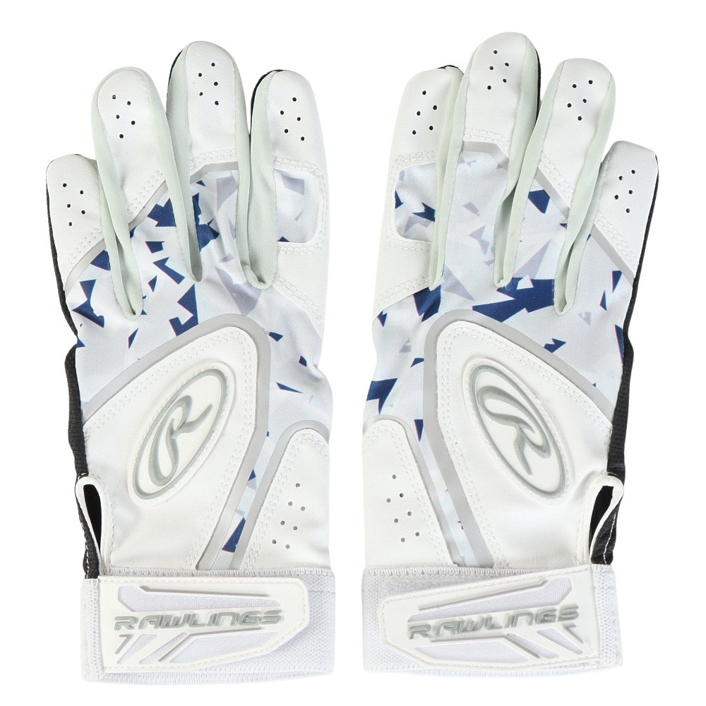 ローリングス（Rawlings）（キッズ）ジュニア バッティング用グローブ 両手用 ベクターカモ2 ハイパーグリップ EBG24S05-W/SIL-JR