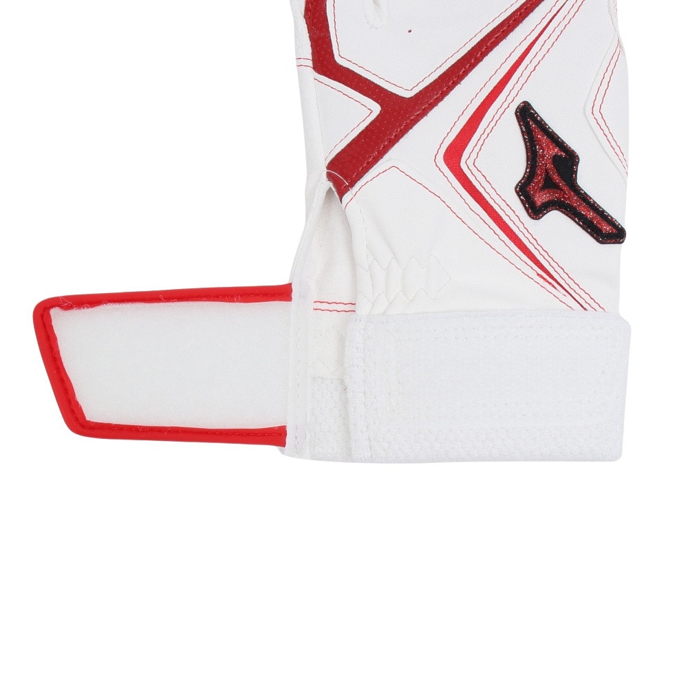 ミズノ（MIZUNO）（メンズ、レディース）バッティング用グローブ 野球 両手用 ウィルドライブ レッド 24AW 1EJEA54501