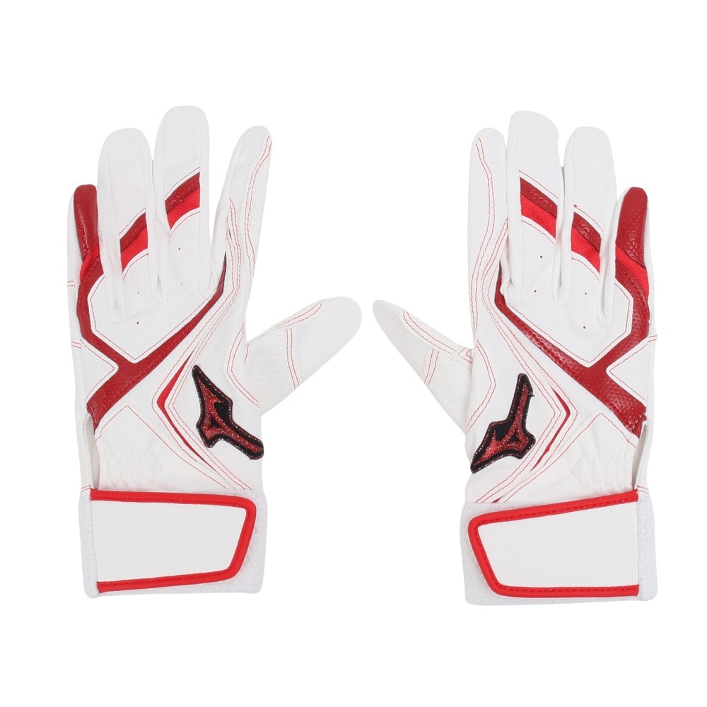 ミズノ（MIZUNO）（キッズ）バッティング用グローブ ジュニア 野球 両手用 ウィルドライブ レッドJr 24AW 1EJEY54501
