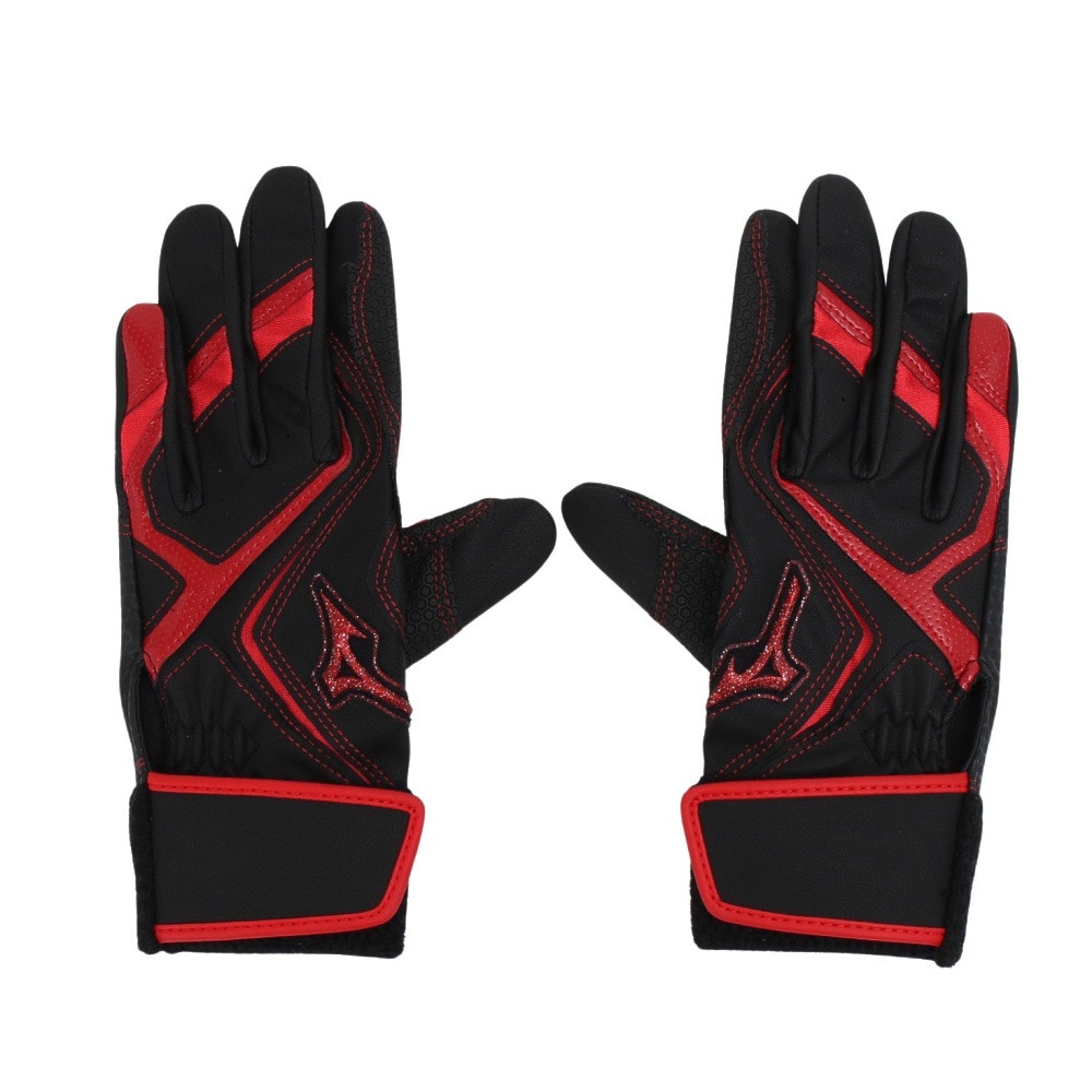 ミズノ（MIZUNO）（キッズ）バッティング用グローブ ジュニア 野球 両手用 ウィルドライブ レッドJr 24AW 1EJEY54509