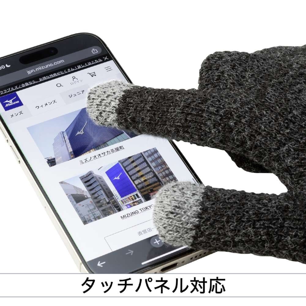 ミズノ（MIZUNO）（メンズ、レディース）発熱素材 ミズノプロ ブレスサーモ 手袋 BREATH THERMO 12JYBA0108