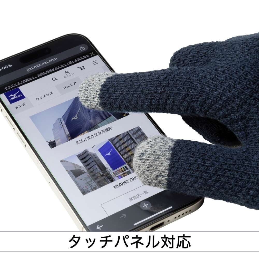 ミズノ（MIZUNO）（メンズ、レディース）野球 発熱素材 ミズノプロ ブレスサーモ手袋 12JYBA0114