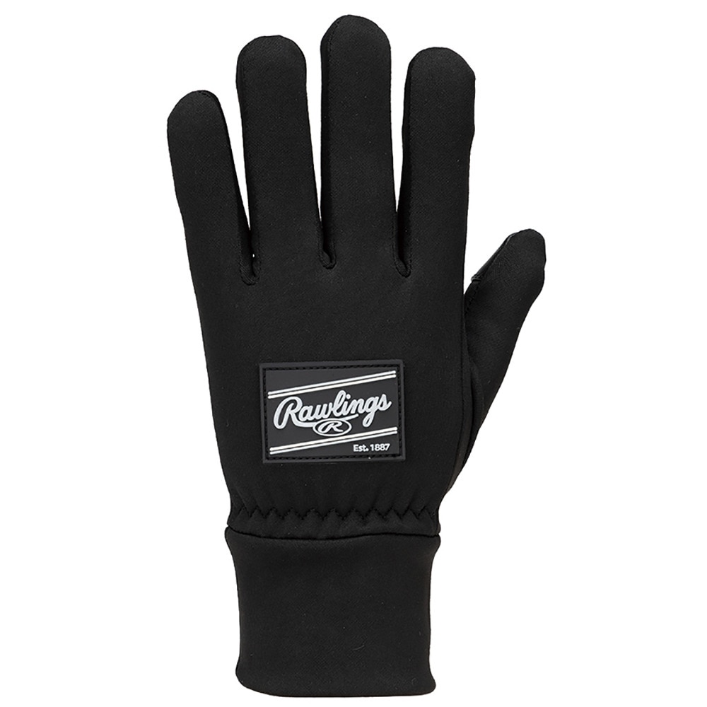 ローリングス（Rawlings）（キッズ）防寒手袋 野球 ジュニアフリースグローブ EAC15F06J-B/B