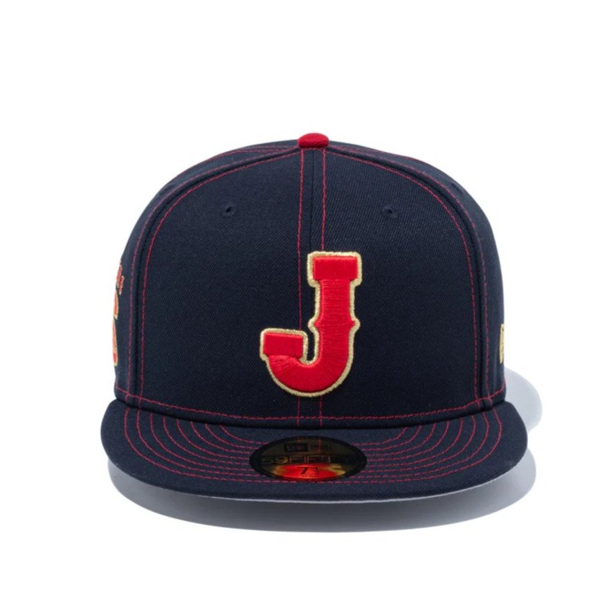 ニューエラ（NEW ERA）（メンズ、レディース）野球 帽子 キャップ 59FIFTY 2026 ワールドベースボールクラシック サムライジャパン プレーヤーズ ネイビー 15129659