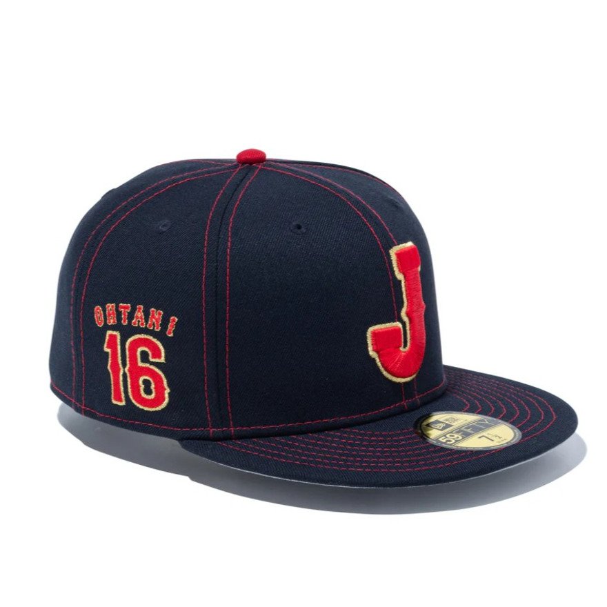 ニューエラ（NEW ERA）（メンズ、レディース）野球 帽子 キャップ 59FIFTY 2026 ワールドベースボールクラシック サムライジャパン プレーヤーズ ネイビー 15129659