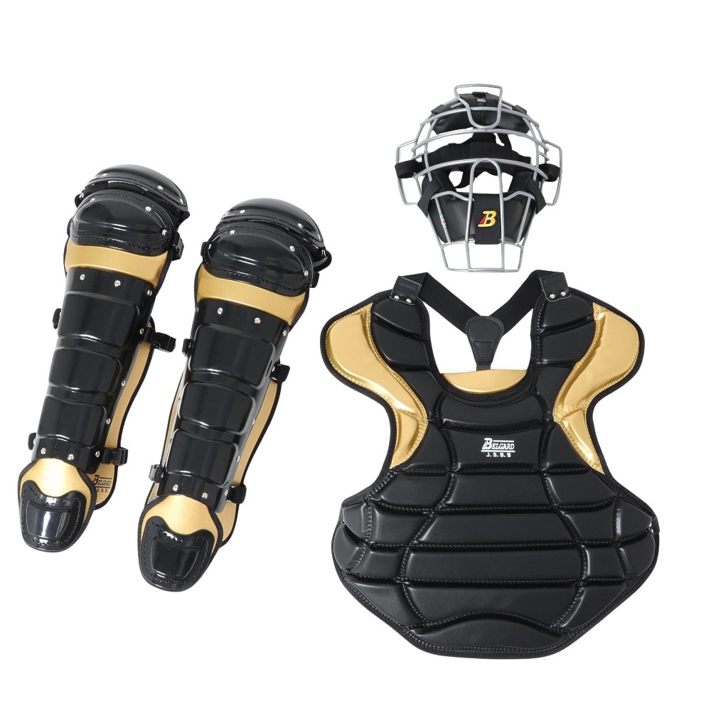 ベルガード（BELGARD）（メンズ）野球 軟式用 キャッチャー 防具 3点セット MPL1750-BK.G