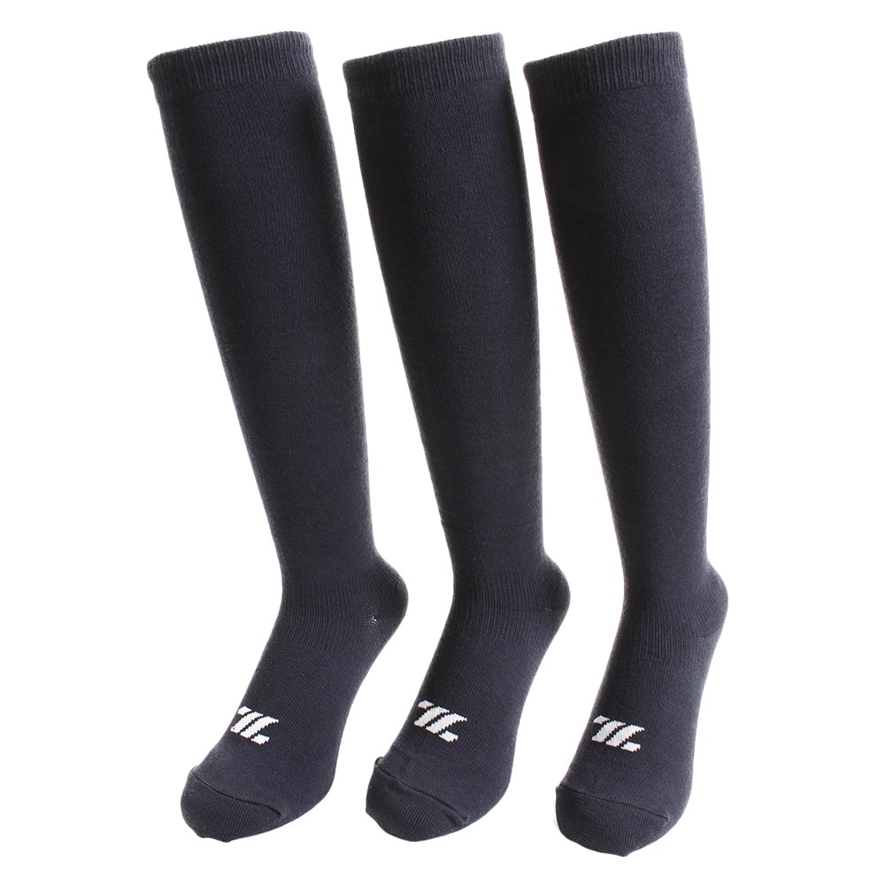 ゼット（ZETT）（キッズ）ジュニア 3足組 カラーソックス NVY BK03CM-2900 21～24cm