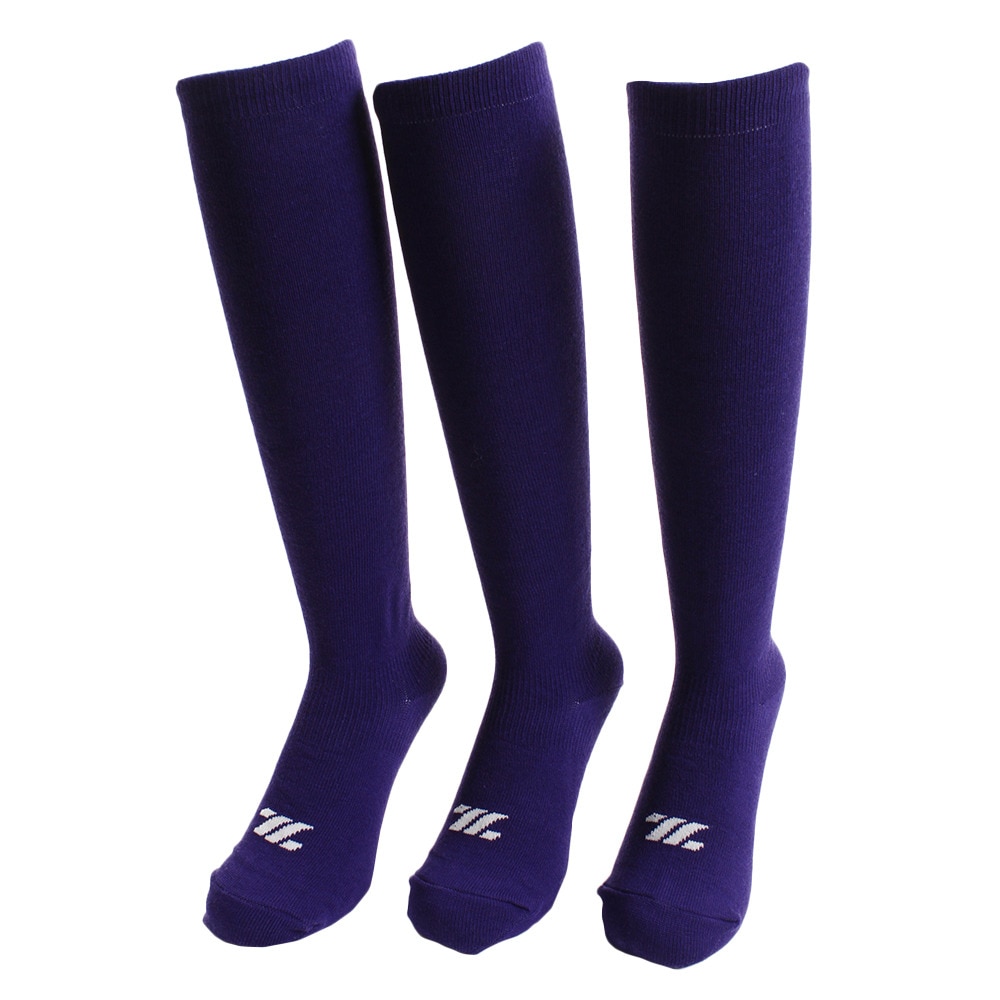 ゼット（ZETT）（キッズ）ジュニア 3足組カラーソックス PPL BK03CMG-7400 21～24cm