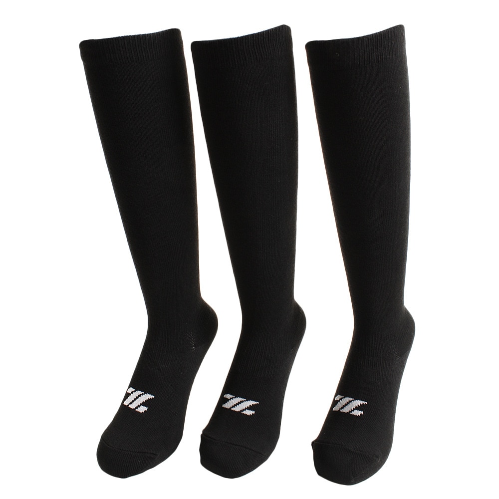 ゼット（ZETT）（キッズ）3足組 カラーソックス BLK BK03CS-1900 19～21cm