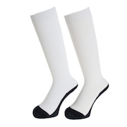 (キッズ)ジュニア ベースボールカラーソックス 2足組 727PG0OK4037L WHT19