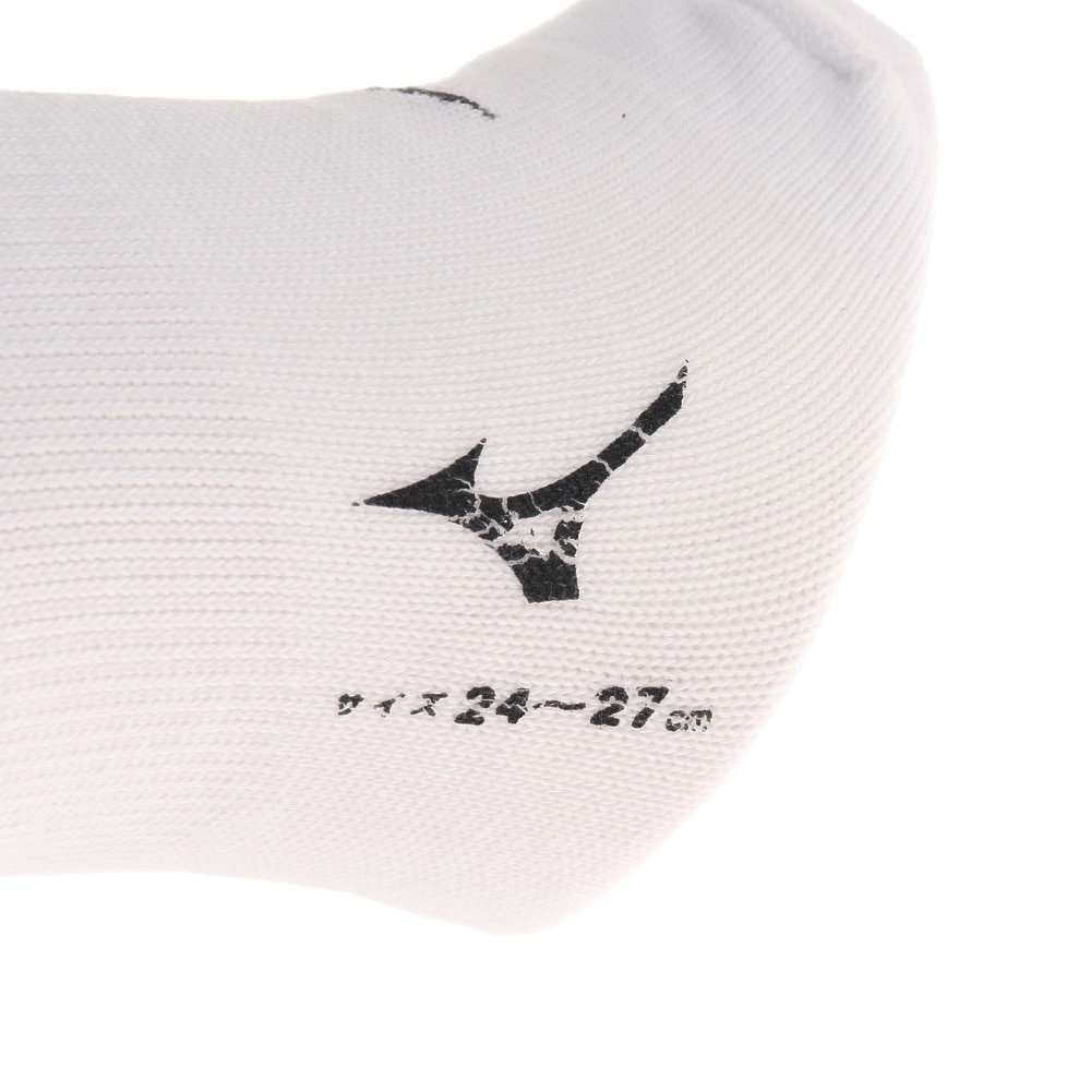 ミズノ（MIZUNO）（メンズ）野球 ソックス 靴下 アンダーストッキング 3足組 12JX2U0301 24-27 ホワイト
