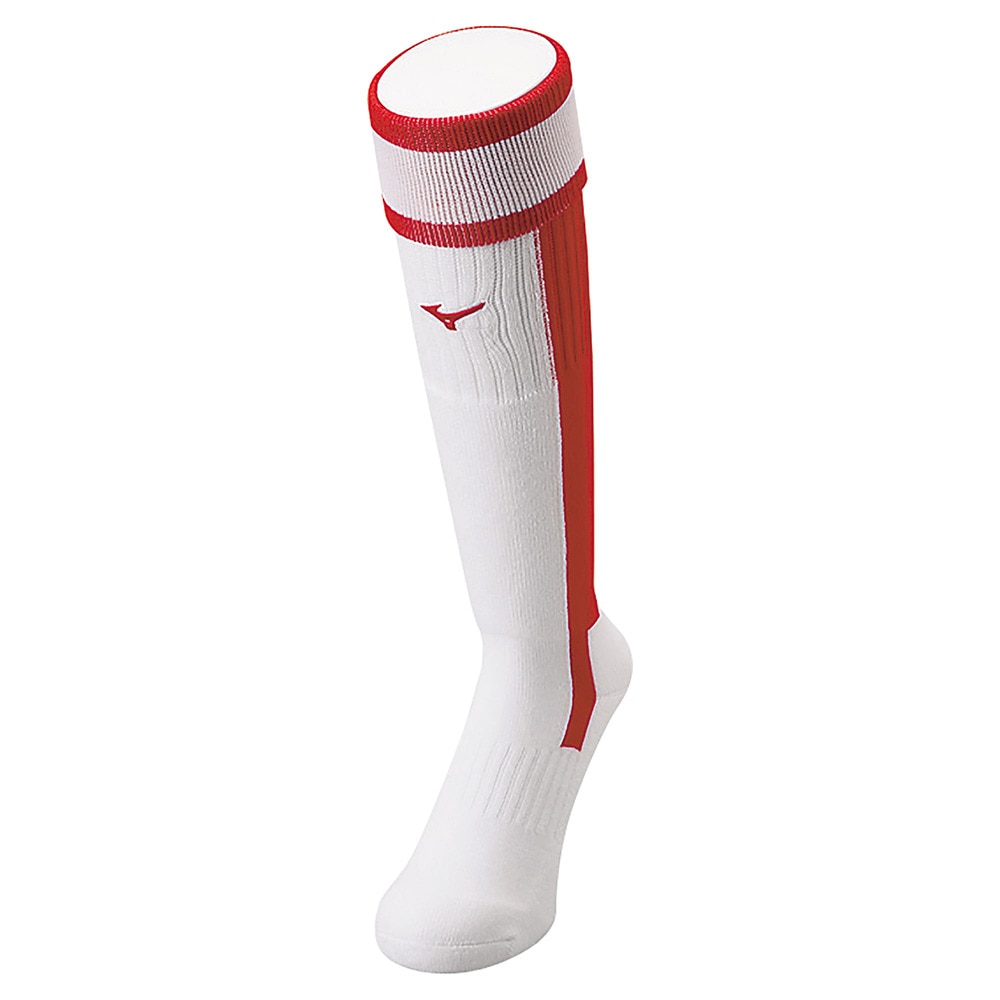 ミズノ（MIZUNO）（レディース）レディース 野球 ソフトボール ハイソックス 23-25cm 12JXAU4762 レッド