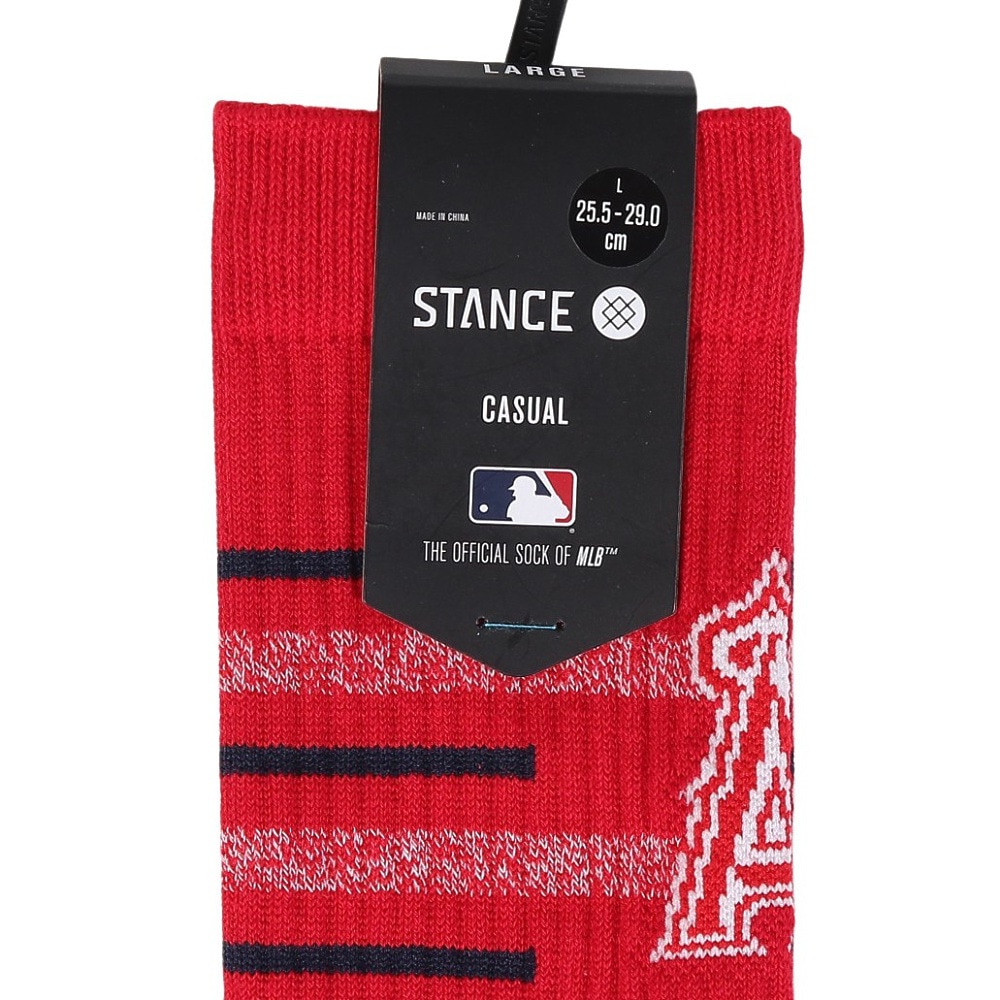 スタンス（STANCE）（メンズ）野球 CLOSER LAA ロサンゼルス・エンゼルス ソックス A556A24CAA RED