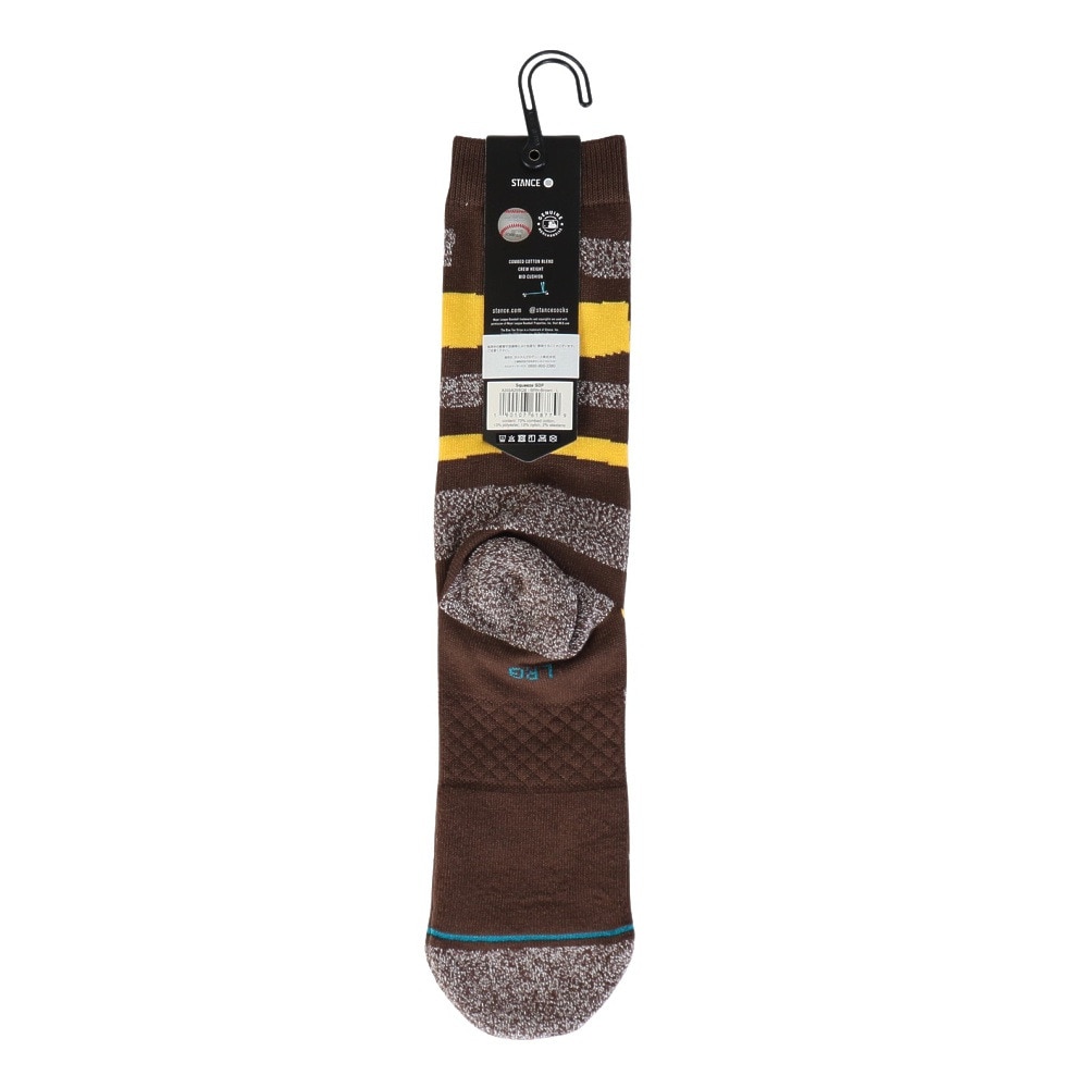 スタンス（STANCE）（メンズ）MLB チームソックス サンディエゴ パドレス SQUEEZE SDP A555A25SQSBRN