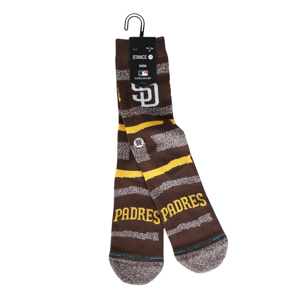 スタンス（STANCE）（メンズ）MLB チームソックス サンディエゴ パドレス SQUEEZE SDP A555A25SQSBRN