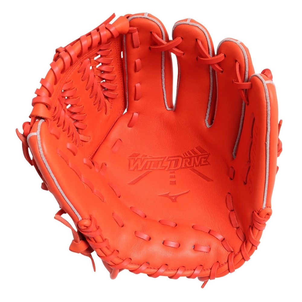 ミズノ（MIZUNO）（メンズ、レディース）ソフトボール用グラブ グローブ 内野手用 ウィルドライブ レッド 1AJGS27813 52