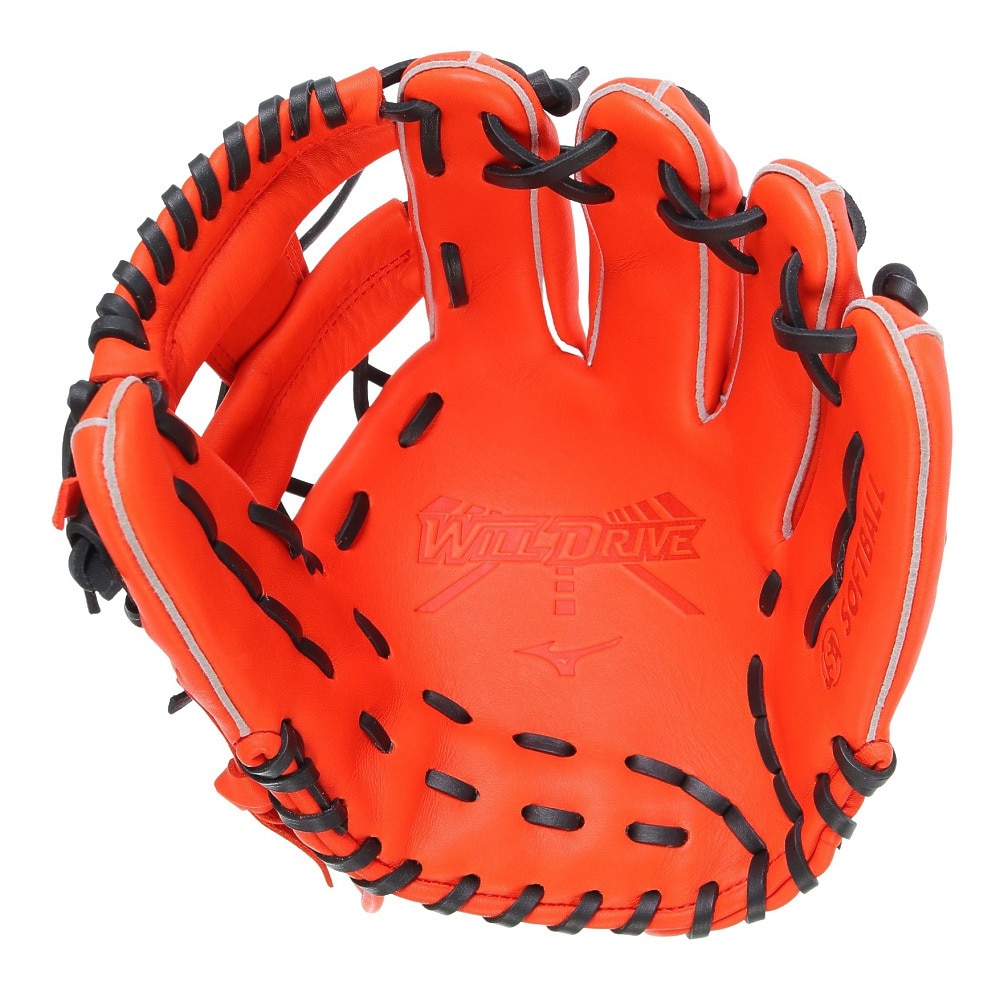 ミズノ（MIZUNO）（メンズ）ソフトボール用グラブ グローブ 内野手用 ウィルドライブ レッド AXI仕様 23AW 1AJGS29803 52