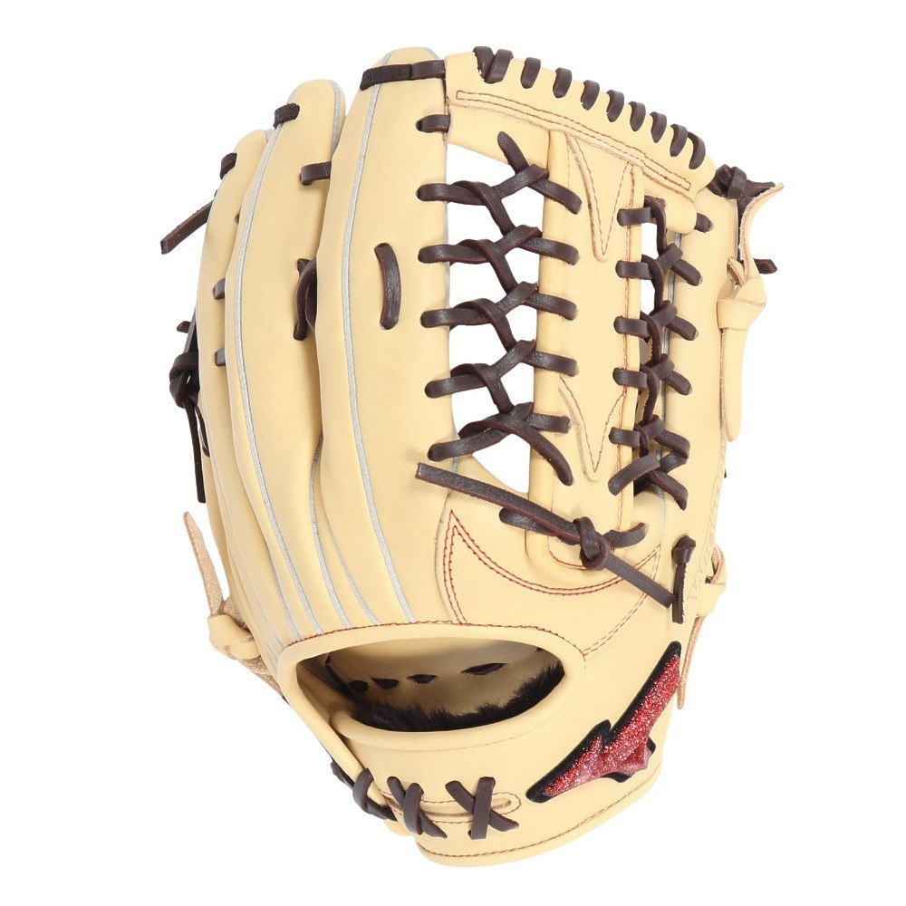 ミズノ（MIZUNO）（メンズ、レディース）ソフトボール用グラブ グローブ 外野手用 ウィルドライブ レッド AXI 24AW 1AJGS31507 8066