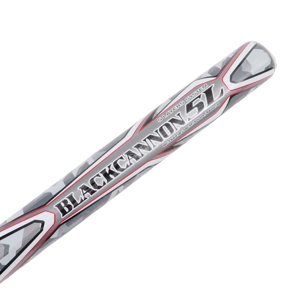 ゼット（ZETT）（メンズ）ソフトボール用バット 2号FRP製 ブラックキャノン 5L 78cm/平均560g BCT52218-1300