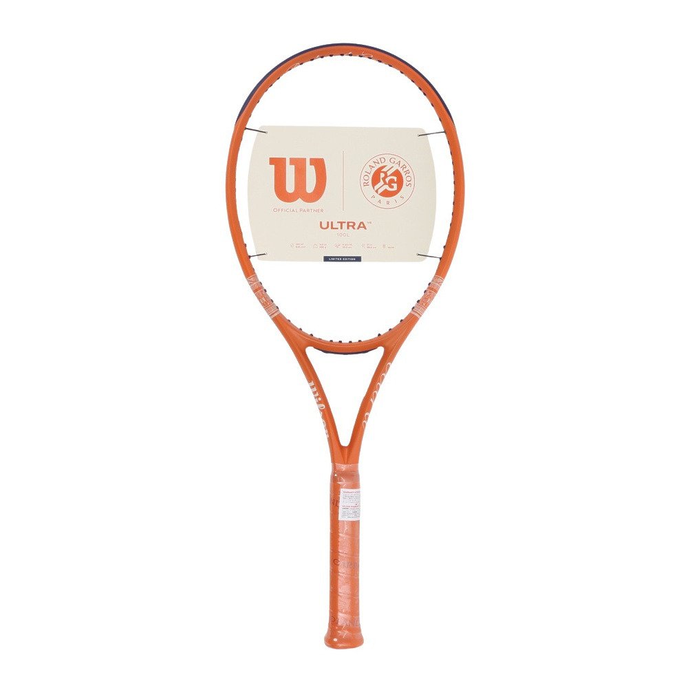 Wilson �d���p�e�j�X���P�b�g ULTRA 100L V5 Roland-Garros 2026 G2 WR204311U2 �Q �t���b�V���I�����W �e�j�X