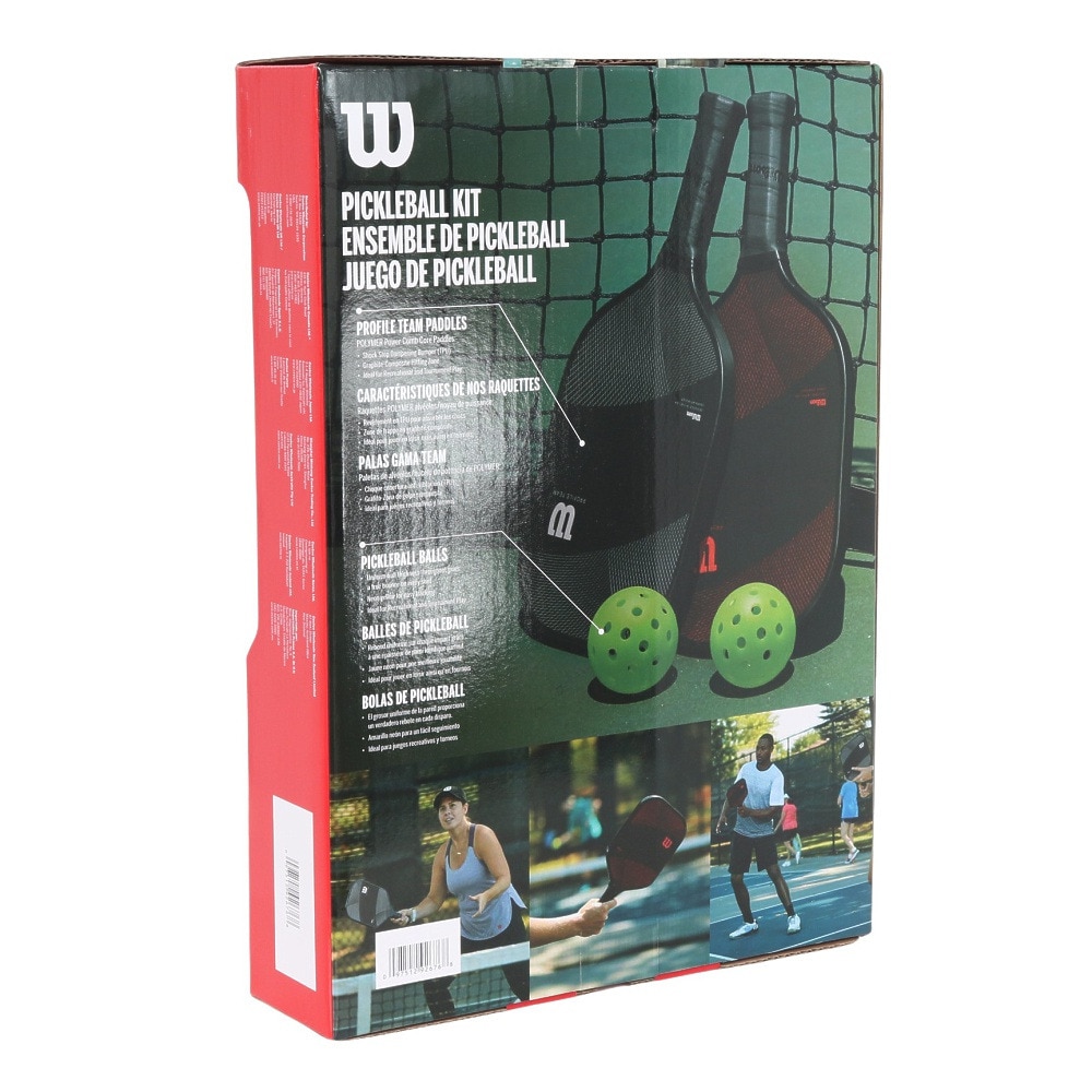 ウイルソン（Wilson）（メンズ、レディース、キッズ）ピックルボール キット 2PADDLES パドル2本 ボール2個入り WR195611U2
