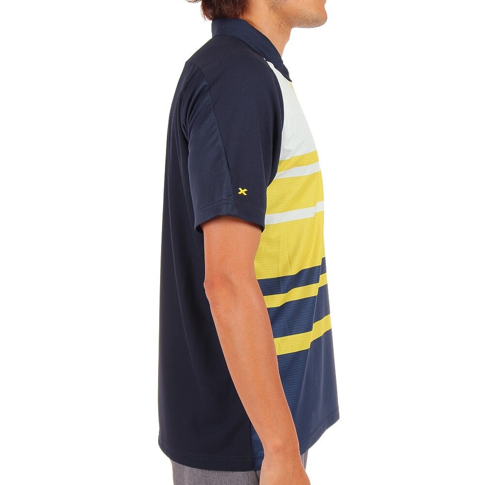 パシフィック（PACIFIC）（メンズ）ドライプラス OO ボーダー ポロシャツ PT20FM453 NVYYEL