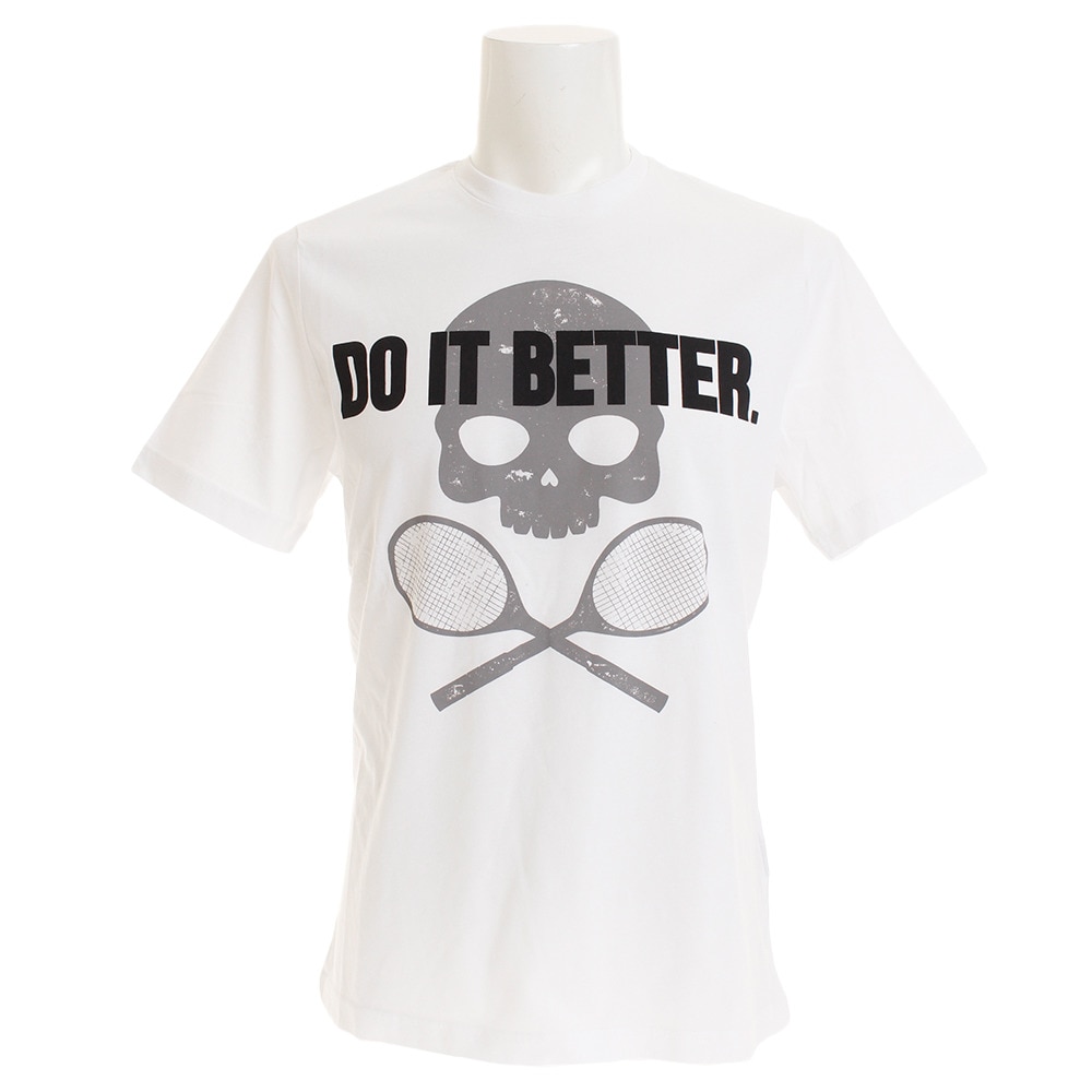 テニス ウェア メンズ Tシャツ 半袖 DO IT BETTER T00090WHITE