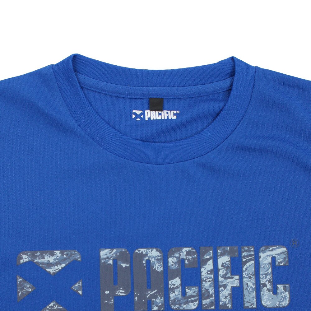 パシフィック｜テニス Tシャツ メンズ 半袖 ドライプラス ロゴ PT19SM701 BLU - スポーツ用品はスーパースポーツゼビオ