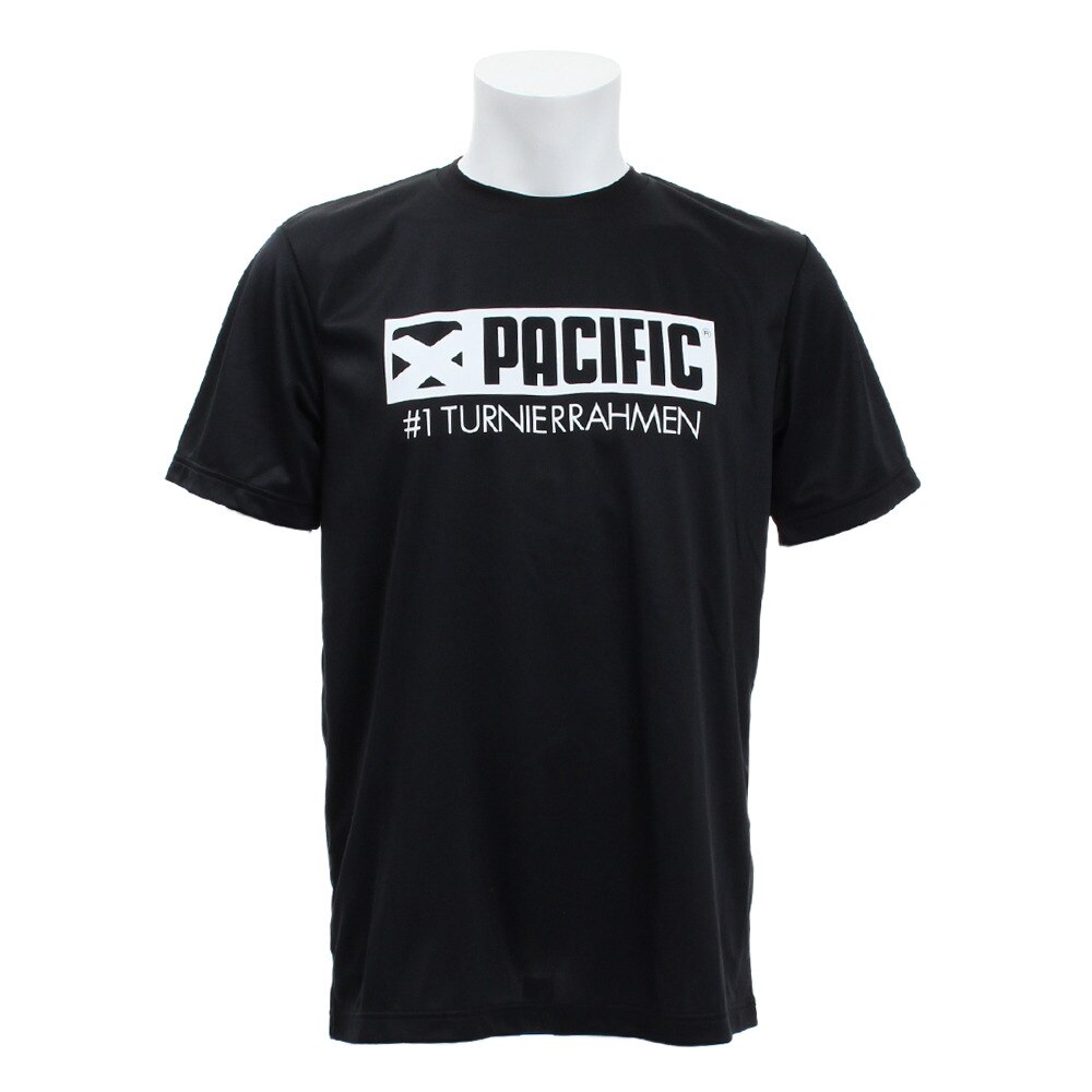  Tシャツ メンズ 半袖 ドライプラス ロゴフレーム PT19SM704 BLK