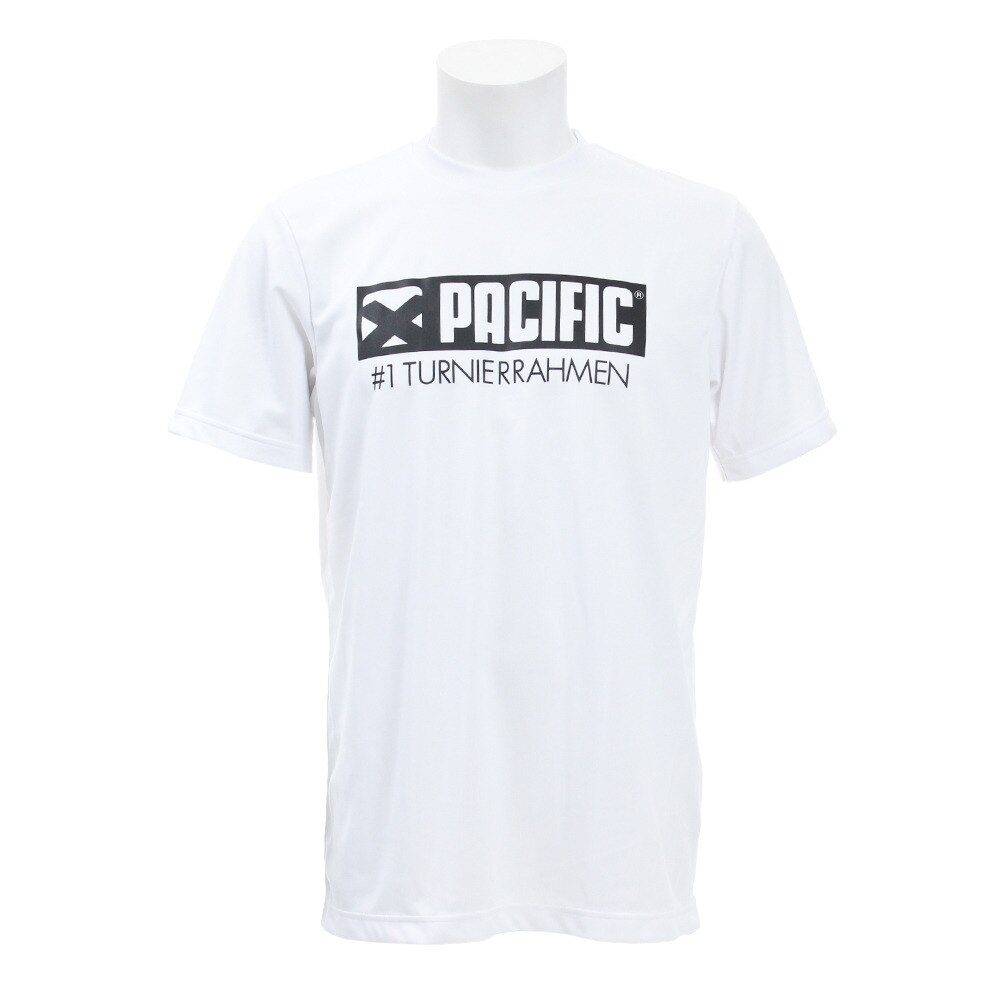  Tシャツ メンズ 半袖 ドライプラス ロゴフレーム PT19SM704 WHT