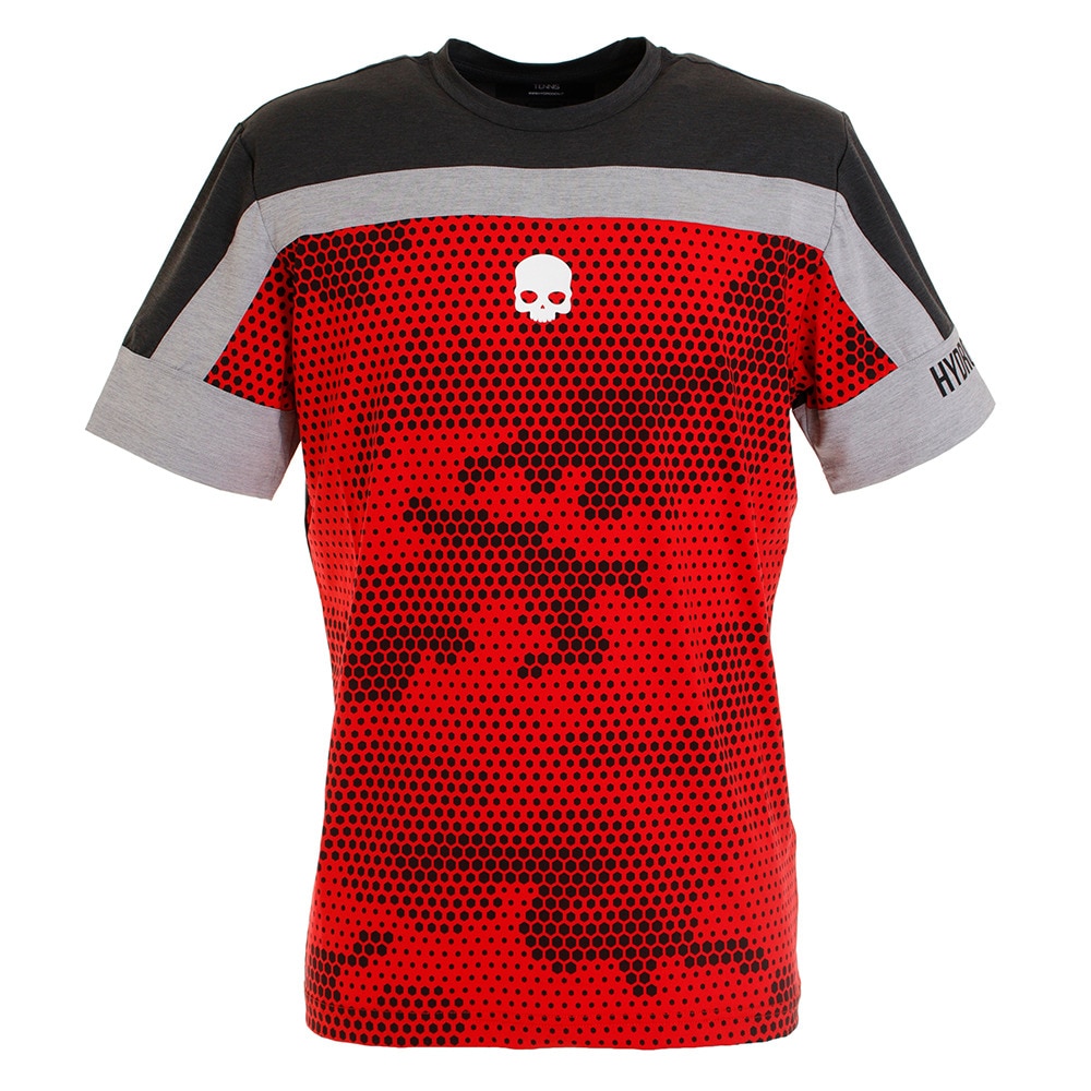 テニス ウェア メンズ Tシャツ 半袖 TSHIRT CAMO T00126 RED画像