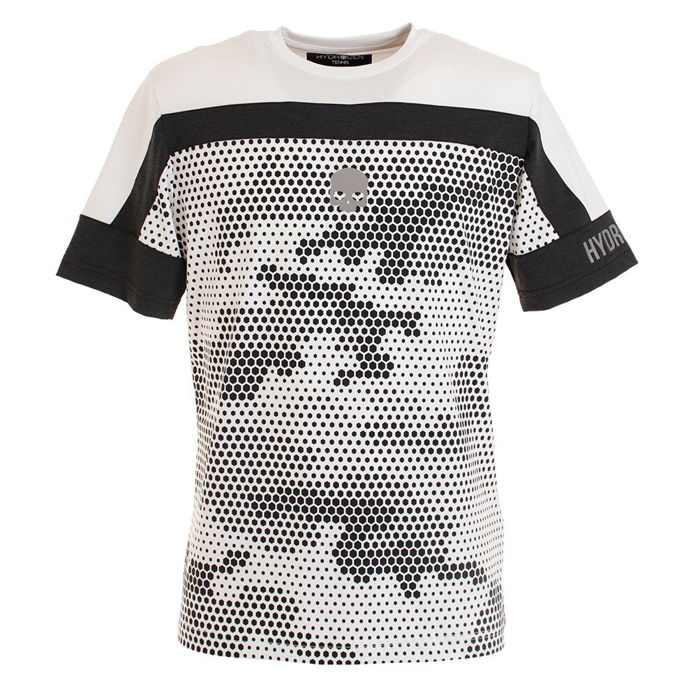 テニス ウェア メンズ Tシャツ 半袖 TSHIRT CAMO T00126 WHITE画像