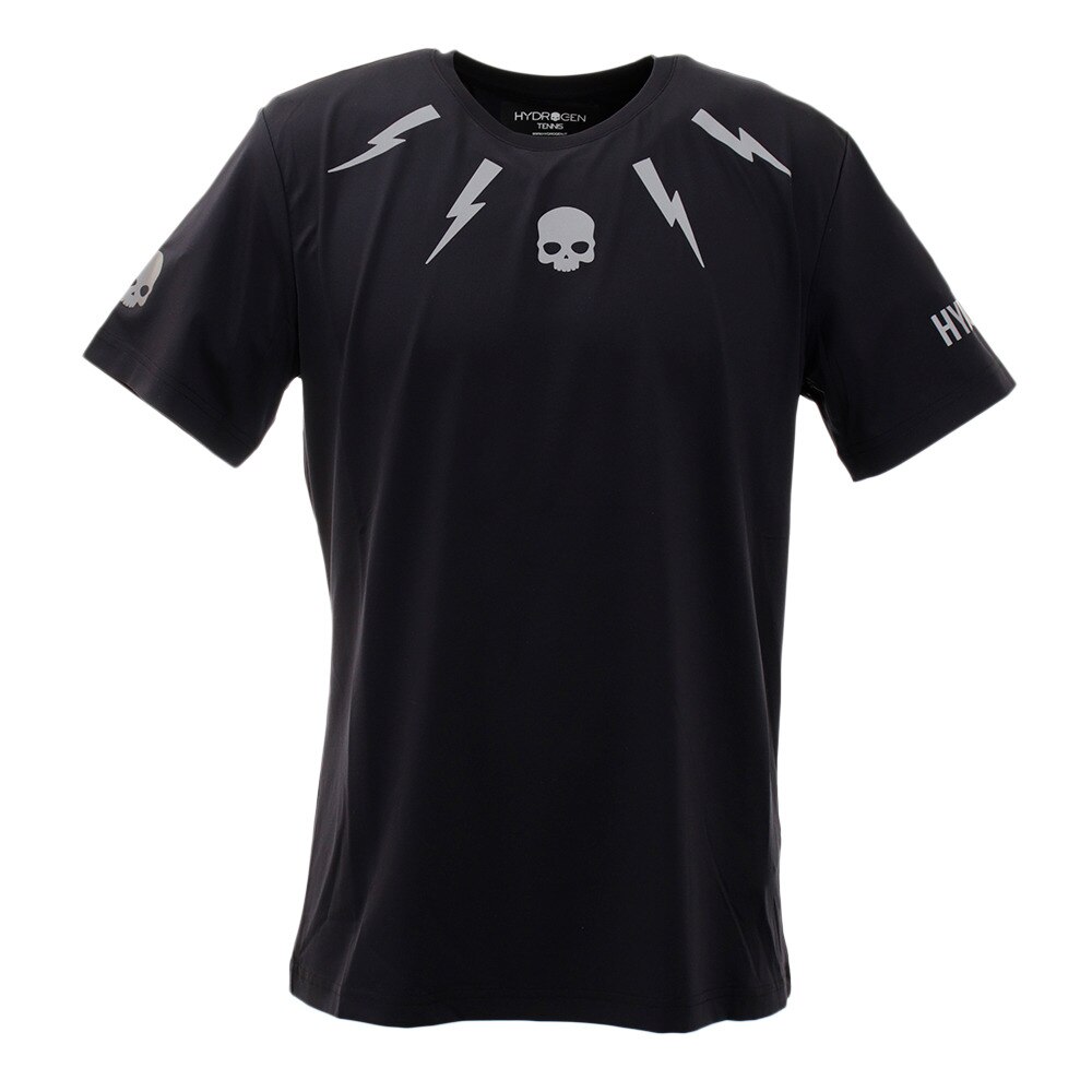  テニス ウェア メンズ Tシャツ TECH STORM 半袖Tシャツ T00120 BLK/SIV