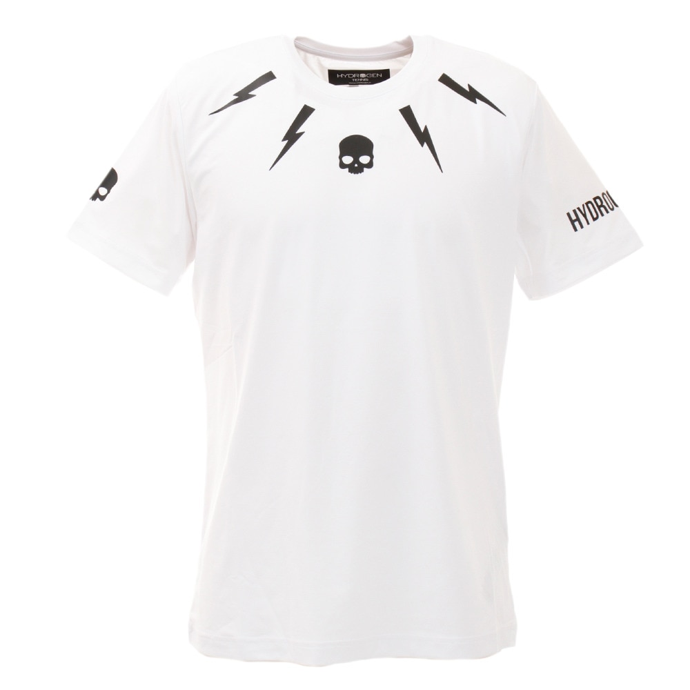＜スーパースポーツ ゼビオ＞ テニス ウェア メンズ Tシャツ TECH STORM 半袖Tシャツ T00120 WHT/BLK画像