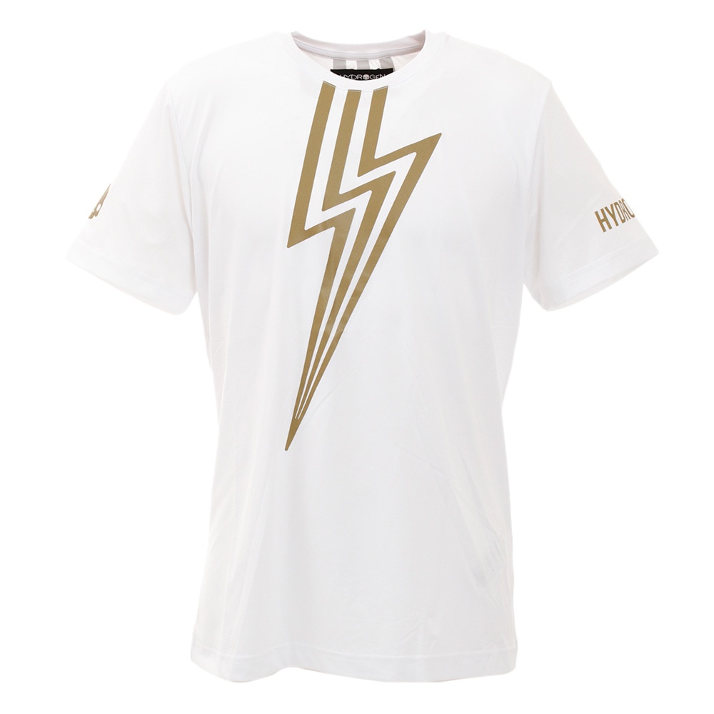  テニス ウェア メンズ Tシャツ FLASH TECH 半袖Tシャツ T00122 WHT/GLD