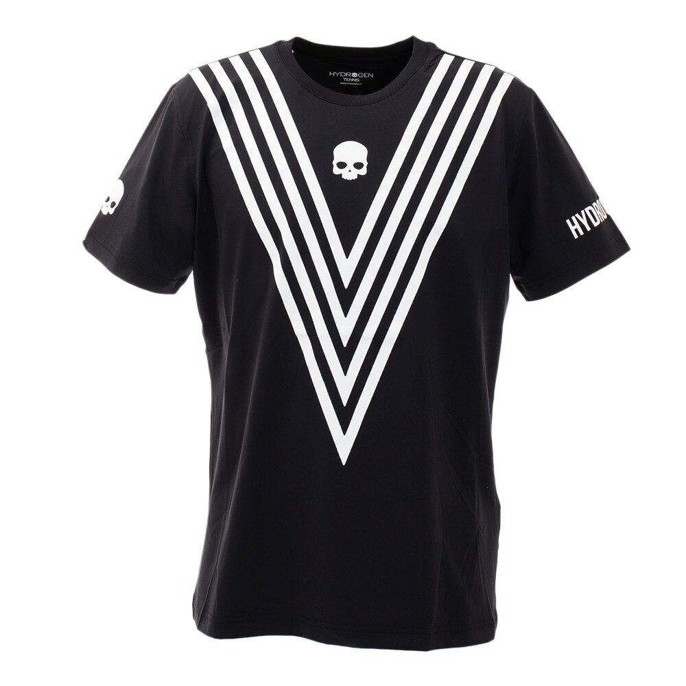  テニス ウェア メンズ Tシャツ 半袖 TECH VICTORY T00123 BLK/WHT