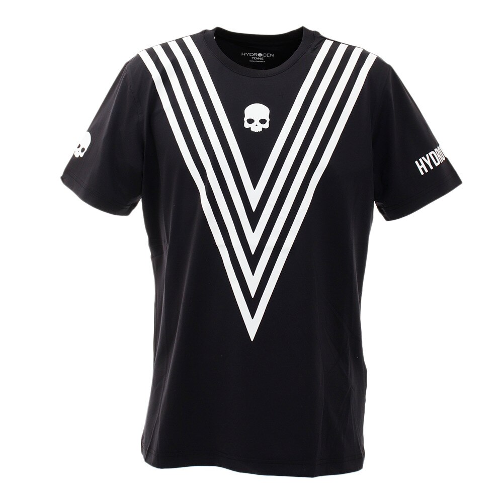 テニス ウェア メンズ Tシャツ 半袖 TECH VICTORY T00123 BLK/WHT